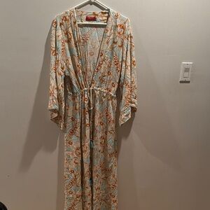 Maaji Light Blue and Orange Kimono Swim